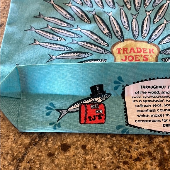🧀🐟Trader Joe’s 2 PACK Reusable Eco Cotton Shopping Grocery Tote Bags🧀🐟 - Picture 8 of 15